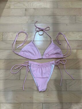 Women two piece triangle bikini set